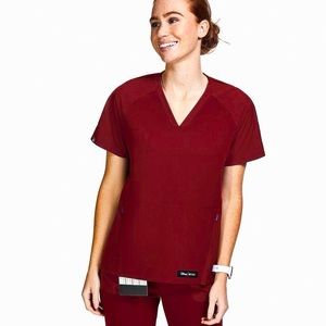 Figs X Disney Burgundy scrub set